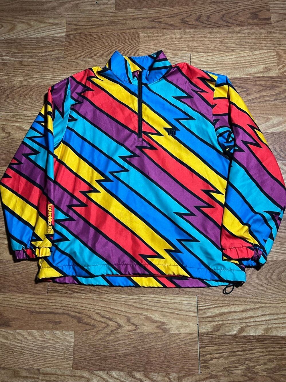 Loudmouth Captain Thunderbolt 1/4 Golf Pullover Windbreaker Large